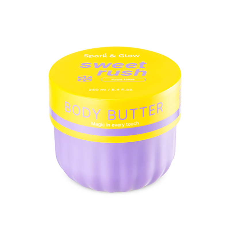 Баттер для тела с ароматом соленой карамели Spark Glow Body Butter Purple Toffee Scent 250мл  Баттер для тела с ароматом соленой карамели Spark Glow Body Butter Purple Toffee Scent 250мл