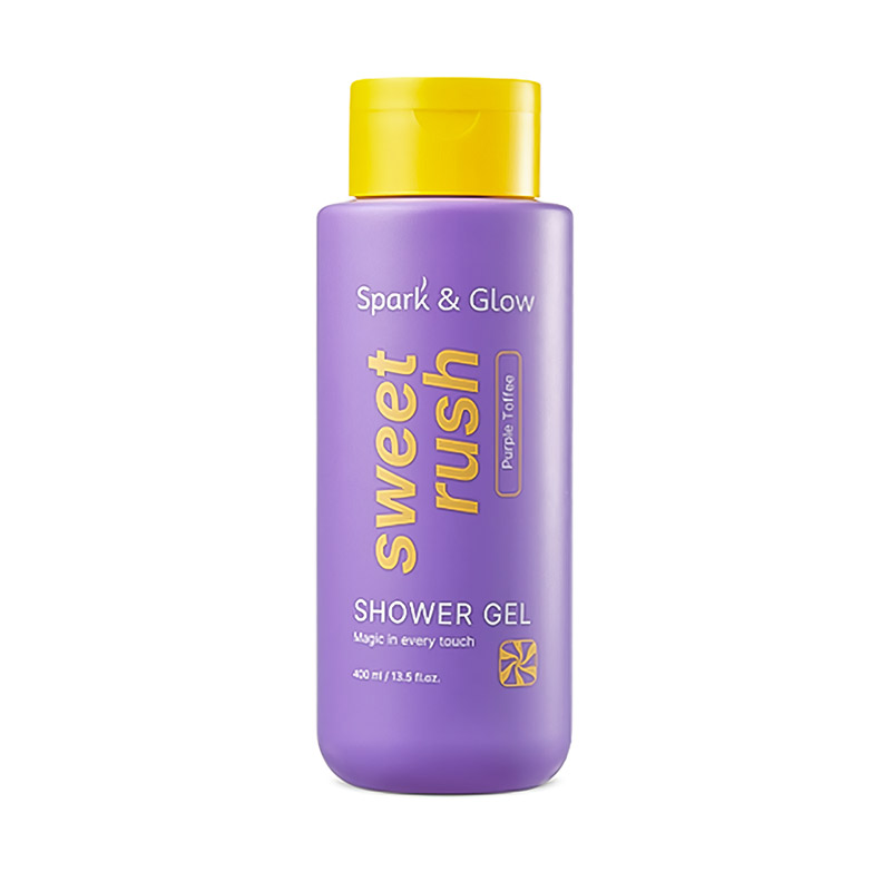 Гель для душа с ароматом соленой карамели Spark Glow Body Wash Purple Toffee Scent 400мл  Гель для душа с ароматом соленой карамели Spark Glow Body Wash Purple Toffee Scent 400мл