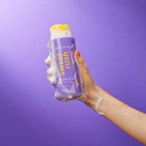Гель для душа с ароматом соленой карамели Spark Glow Body Wash Purple Toffee Scent 400мл 