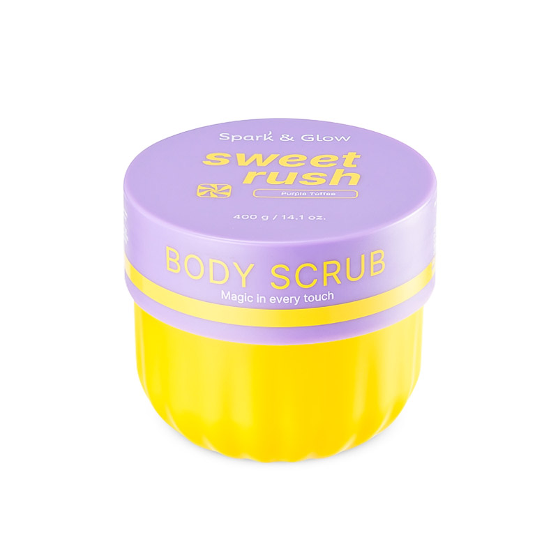 Скраб для тела с ароматом соленой карамели Spark Glow Body Scrub Purple Toffee Scent 400гр Скраб для тела с ароматом соленой карамели Spark Glow Body Scrub Purple Toffee Scent 400гр