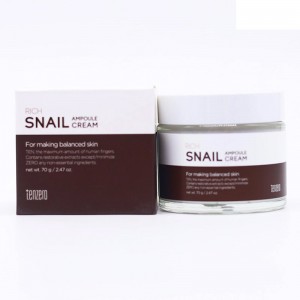 Антивозрастной ампульный крем с муцином улитки TENZERO Rich Snail Ampoule Cream 2X 70гр