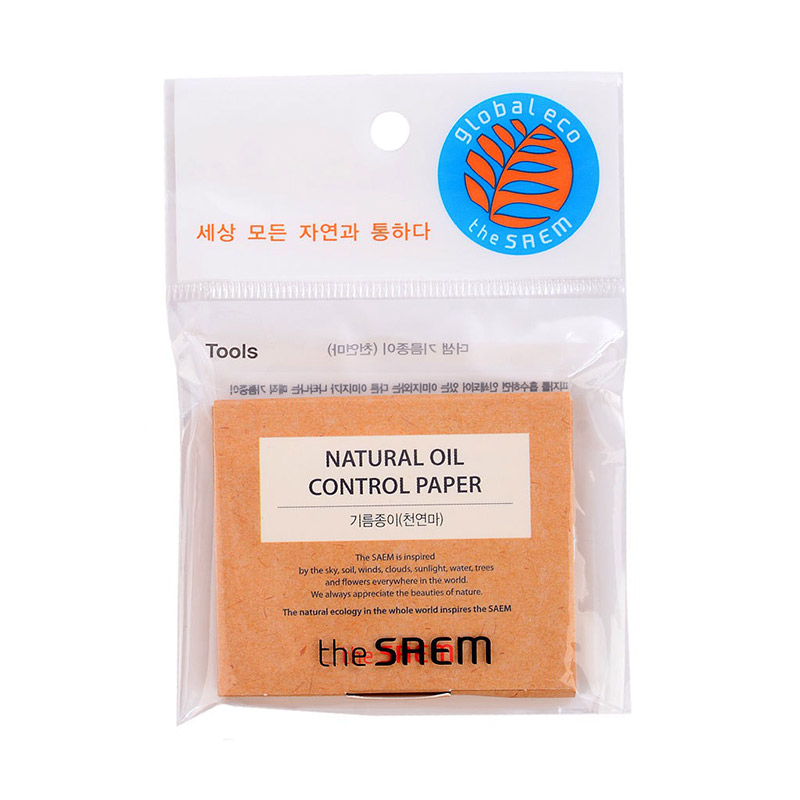 Матирующие бумажные салфетки для лица THE SAEM Natural Oil Control Paper 50 шт Матирующие бумажные салфетки для лица THE SAEM Natural Oil Control Paper 50 шт