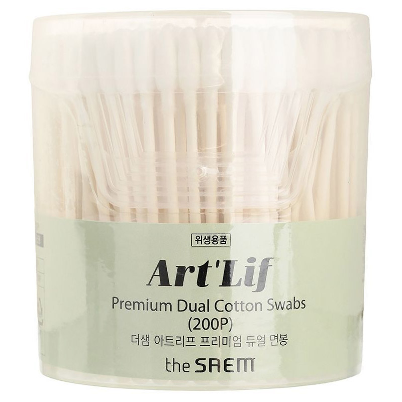 Ватные палочки The Saem Art Lif Premium Dual Cotton Swabs 200шт