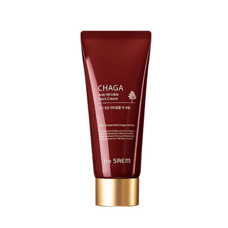 Антивозрастной крем для шеи THE SAEM Chaga Anti-Wrinkle Neck Cream - 100 мл