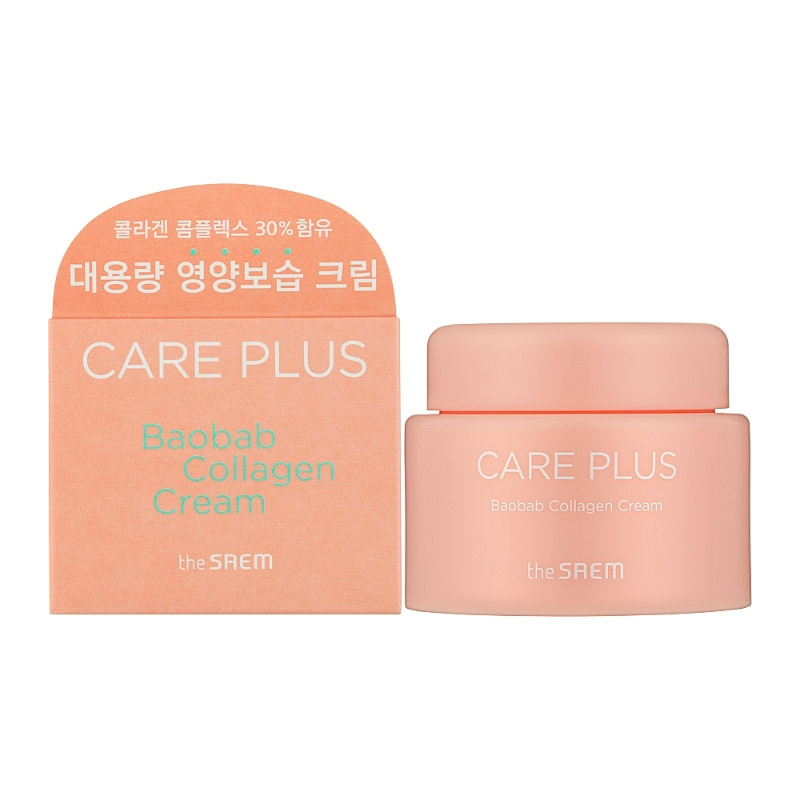 Крем с коллагеном и баобабом THE SAEM Care Plus Baobab Collagen Cream - 100 мл