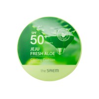Кушон охлаждающий с алоэ THE SAEM Jeju Fresh Aloe Cooling Cushion SPF50+ PA+++ - 12 гр