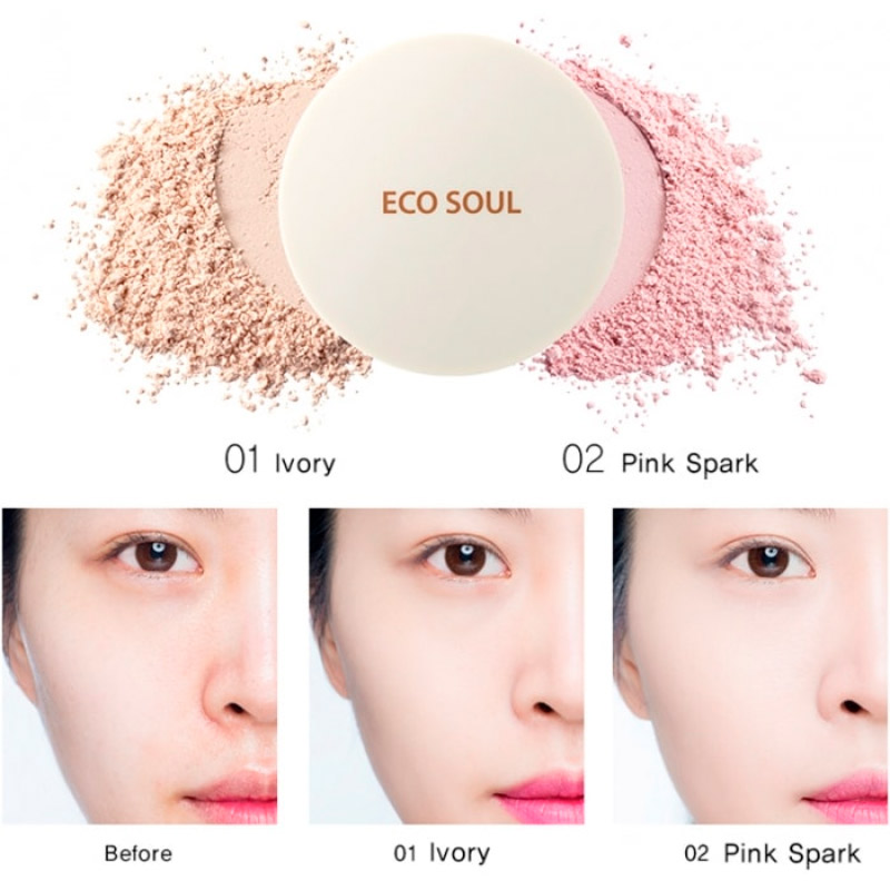 Рассыпчатая пудра The Saem Eco Soul Bounce Powder 10гр