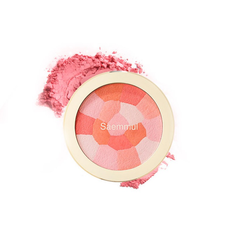 Запеченые минеральные румяна для макияжа THE SAEM Saemmul Luminous Multi Blusher - 8 гр.