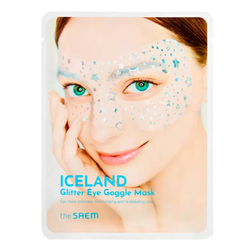 Увлажняющая маска для области глаз The SAEM Iceland Glitter Eye Goggle Mask 1шт