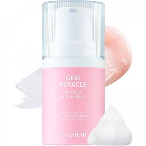 Маска для лица пузырьковая очищающая THE SAEM Gem Miracle Pink Pearl Bubble Mask 50гр