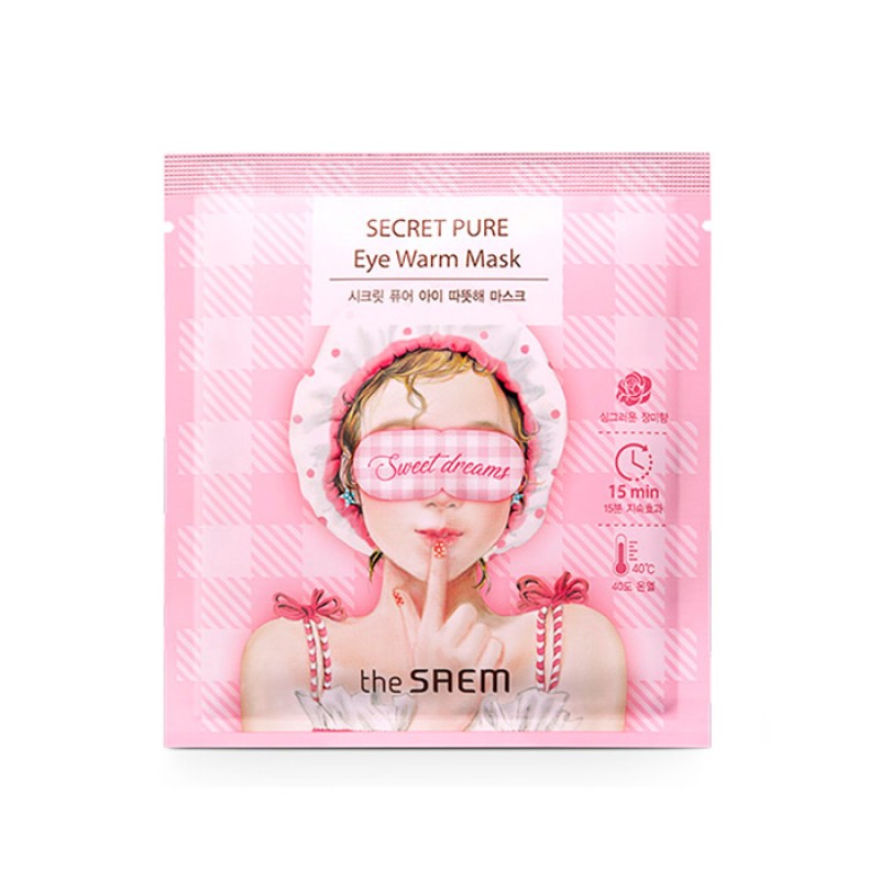 Разогревающая расслабляющая маска для глаз THE SAEM Secret Pure Eye Warm Mask - 1 шт