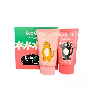 Набор солнцезащитных кремов THE SAEM Eco Earth Pink Sun Cream Special Set