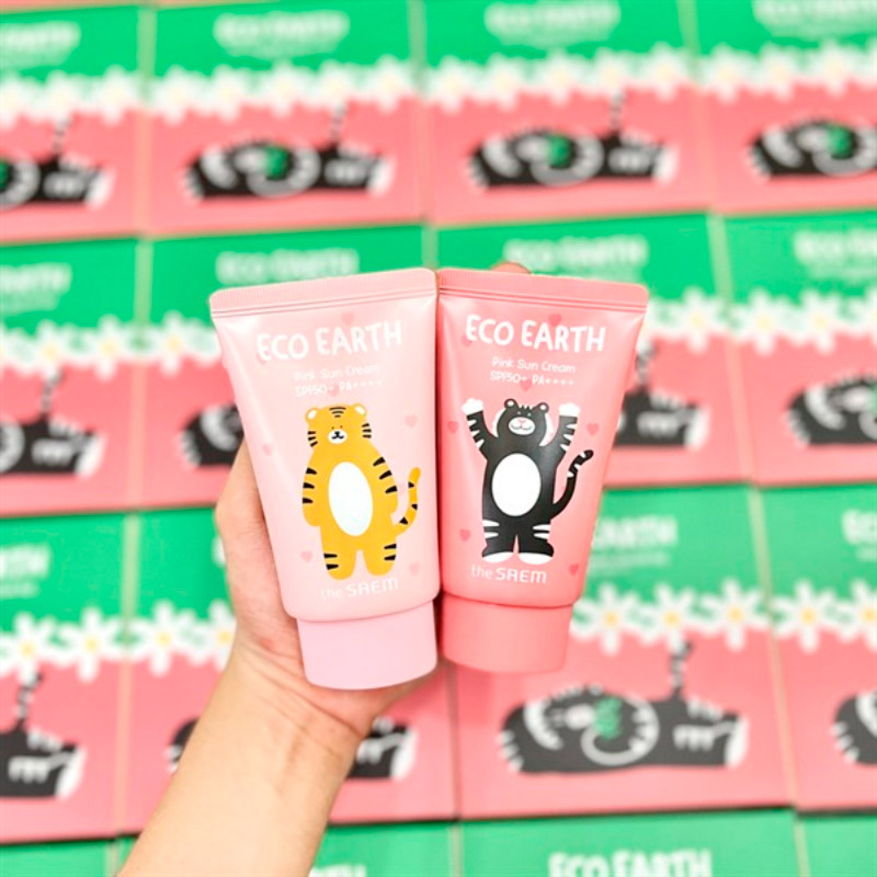 Набор солнцезащитных кремов THE SAEM Eco Earth Pink Sun Cream Special Set