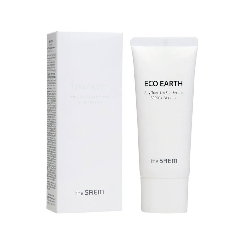 Солнцезащитная сыворотка-праймер The Saem Eco Earth Airy Tone Up Sun Serum SPF 50+ PA++++ 35мл