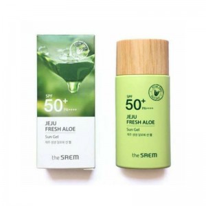 Солнцезащитный гель с алоэ THE SAEM Jeju Fresh Aloe Sun Gel SPF50+ PA++++ 60 гр