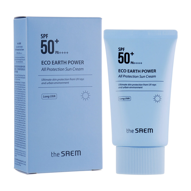 Солнцезащитный крем для лица THE SAEM Eco Earth Power All Protection Sun Cream SPF50+ PA++++  50мл