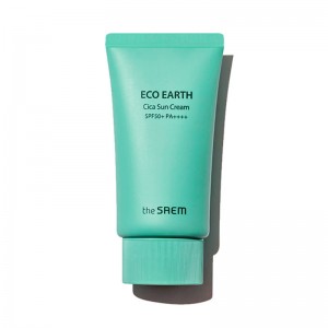 Солнцезащитный крем для чувствительной кожи The Saem Eco Earth Cica Sun Cream SPF 50+ PA++++ 50мл