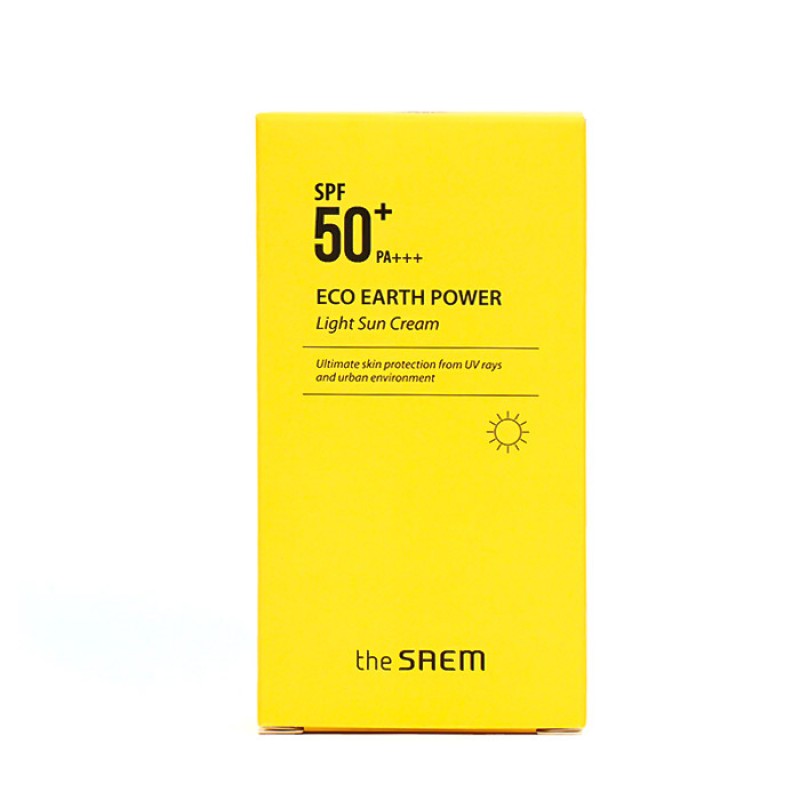 Солнцезащитный легкий крем THE SAEM Eco Earth Light Sun Cream SPF50+ PA+++ - 50 гр