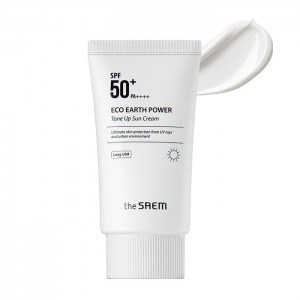 Солнцезащитный осветляющий крем THE SAEM Eco Earth Power Tone Up Sun Cream SPF50+ PA++++ - 50 гр
