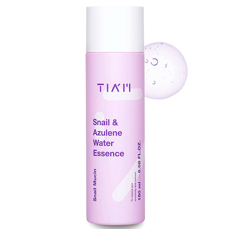 Тонер-эссенция с муцином улитки и азуленом TIAM Snail Azulene Water Essence 180мл Тонер-эссенция с муцином улитки и азуленом TIAM Snail Azulene Water Essence 180мл