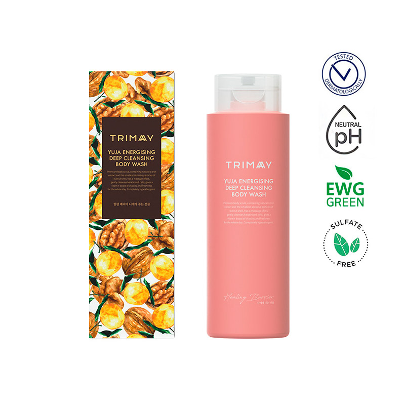 Витаминный гель-скраб с юдзу Trimay Healing Barrier Yuja Energising Deep Cleansing Body Wash 350мл