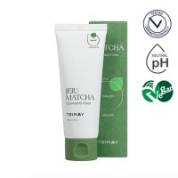 Слабокислотная пенка для умывания с чаем матча Trimay Jeju Matcha Low pH Cleansing Foam 100мл