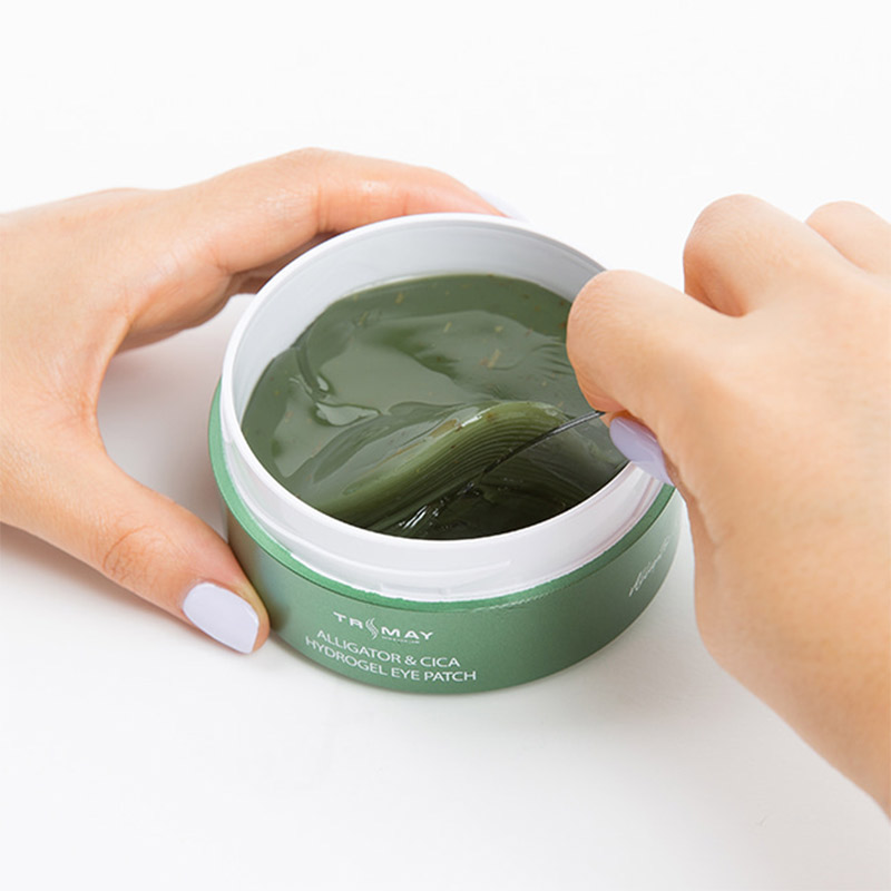 Гидрогелевые патчи с маслом крокодила TRIMAY Alligator Cica Hydrogel Eye Patch 60 шт