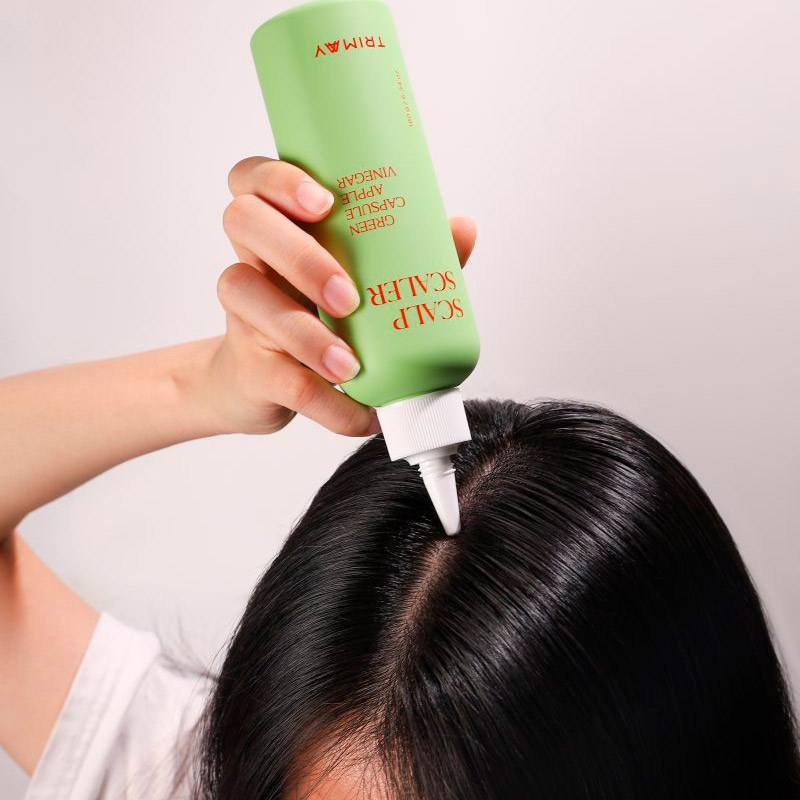 Пилинг для кожи головы с яблочным уксусом TRIMAY Green Capsule Apple Vinegar Scalp Scaler 180 мл
