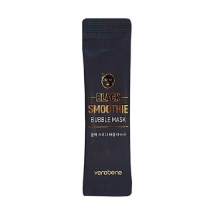Кислородная маска смузи для лица с чёрным комплексом Verobene Black Smoothie Bubble Mask 5г