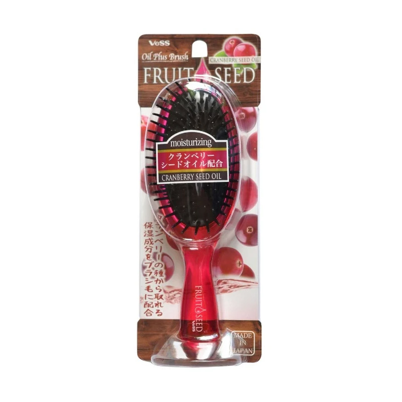 Увлажняющая расческа для волос с маслом семян клюквы круглая VESS Fruit Seed Brush Увлажняющая расческа для волос с маслом семян клюквы круглая VESS Fruit Seed Brush
