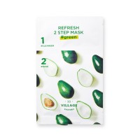 Двухступенчатая успокаивающая маска VILLAGE 11 FACTORY Refresh 2 Step Mask Green - 3+25 мл