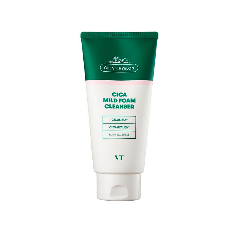 Пенка для чувствительной кожи с центеллой VT Cosmetics Cica Mild Foam Cleanser 300 мл