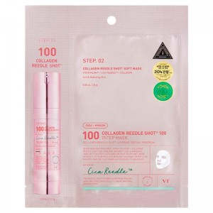 Двухфазная маска с микроиглами и коллагеном VT Cosmetics Collagen Reedle Shot 100 2step Mask 1,5г+25г