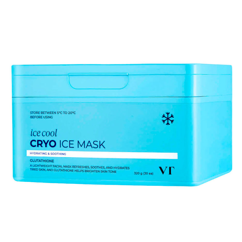 Набор охлаждающих тканевых масок с глутатионом VT Cosmetics Cryo Ice Mask 30 шт