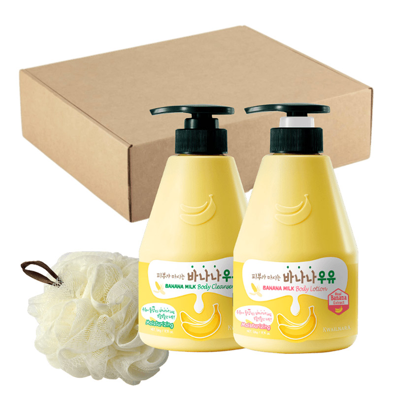Набор подарочный для тела с бананом WELCOS Kwailnara Banana Milk