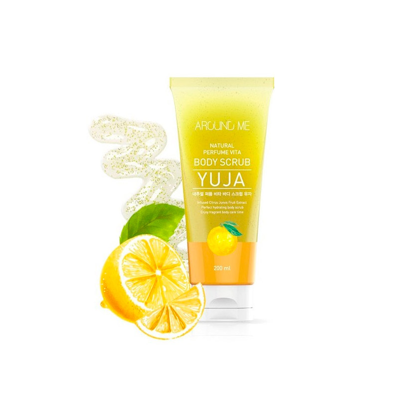 Скраб для тела с экстрактом юдзу Welcos AROUND ME Natural Perfume Vita Body Scrub Yuja 200мл