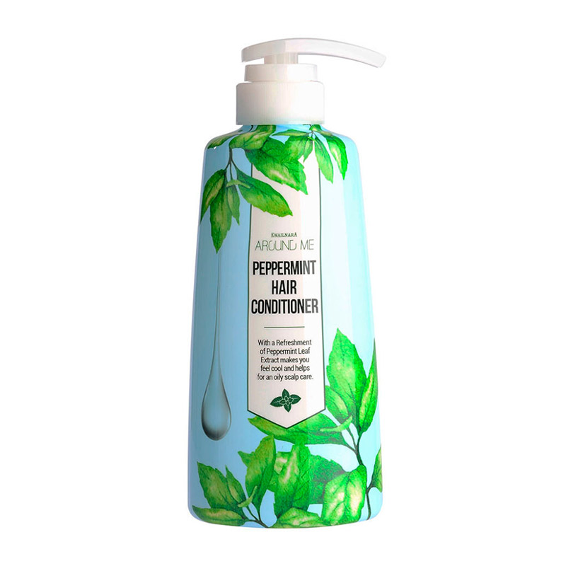 Кондиционер для волос с перечной мятой WELCOS Around Me Peppermint Hair Conditioner 500мл