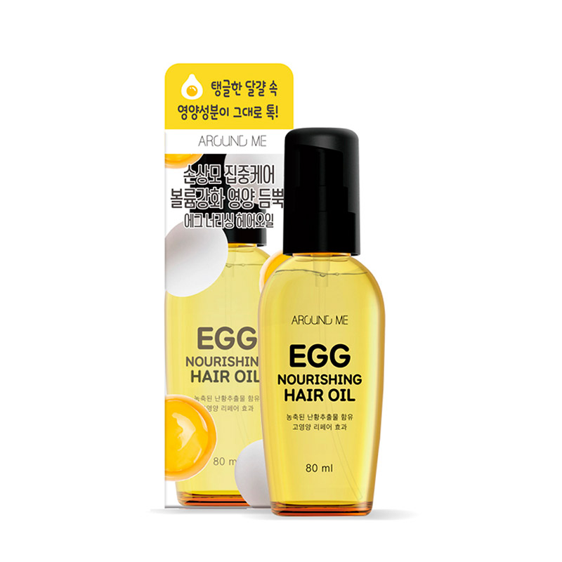Питательное масло для волос Welcos Around Me Egg Nourishing Hair Oil 80мл