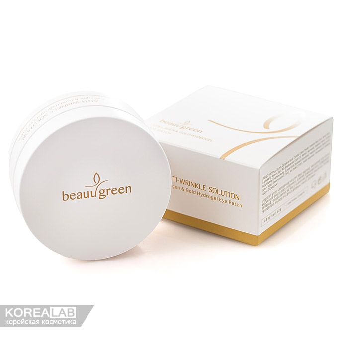 Гидрогелевые патчи с коллагеном и золотом BEAUUGREEN Collagen and Gold Hydrogel Eye Patch