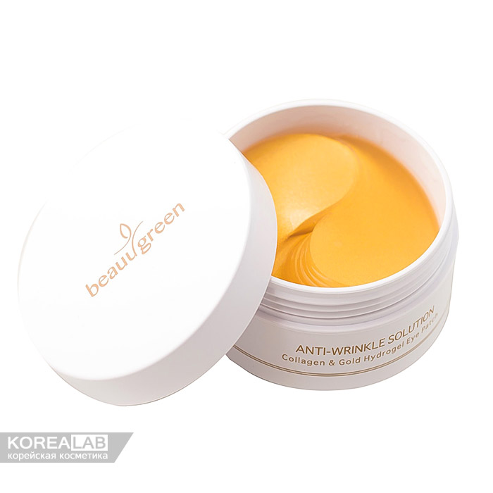 Гидрогелевые патчи с коллагеном и золотом BEAUUGREEN Collagen and Gold Hydrogel Eye Patch