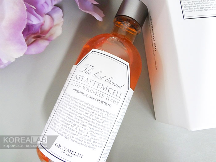 Антивозрастной тонер со стволовыми клетками GRAYMELIN Asta Stemcell Anti-Wrinkle Toner