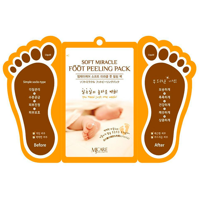 Пилинг-носочки для ног MIJIN Soft Miracle Foot Peeling Pack
