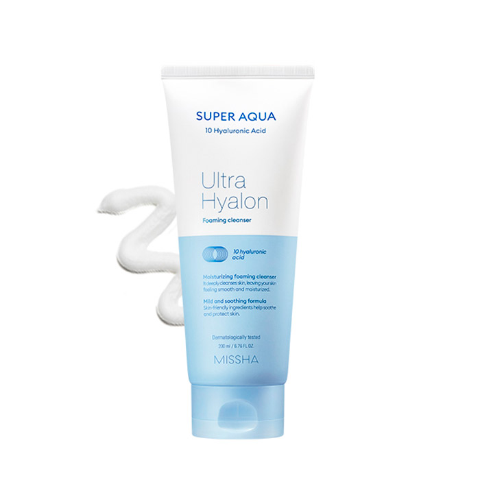 Увлажняющая пенка для лица MISSHA Super Aqua Ultra Hyalron Cleansing Foam