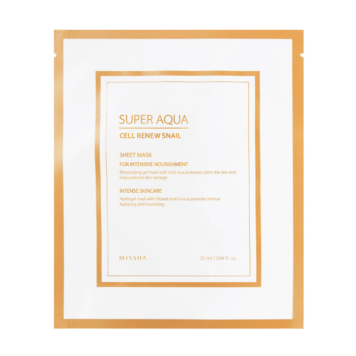 Гидрогелевая маска для лица MISSHA Super Aqua Cell Renew Snail