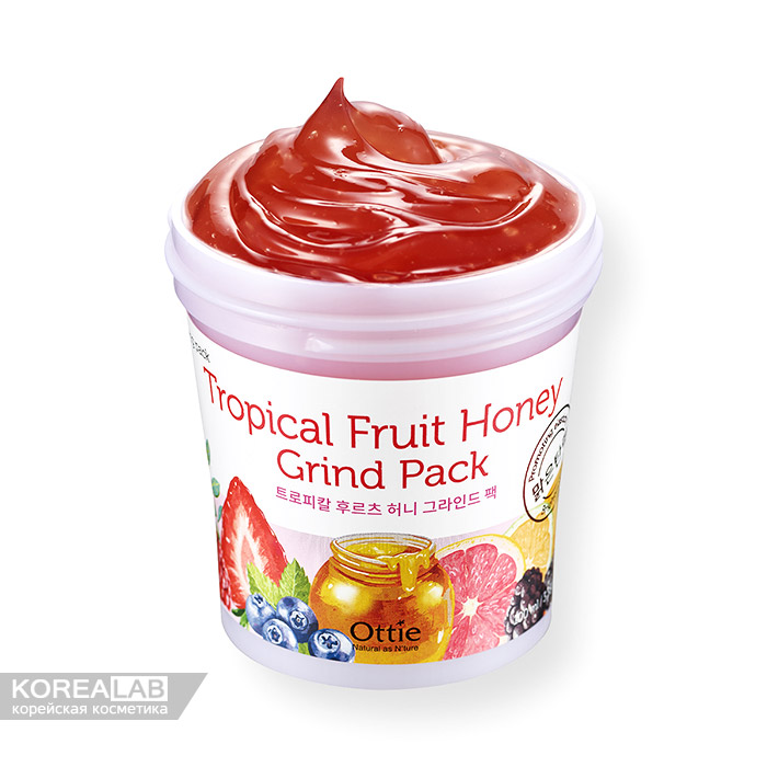 Фруктовая ночная маска для лица с медом OTTIE Tropical Fruit Grind Pack