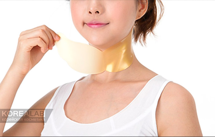 Гидрогелевые патчи с золотом для шеи PETITFEE Gold Neck Pack