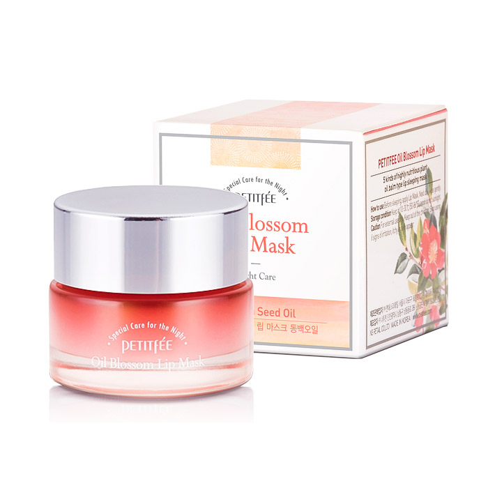 Маска для губ с маслом камелии PETITFEE Oil Blossom Lip mask Camelia