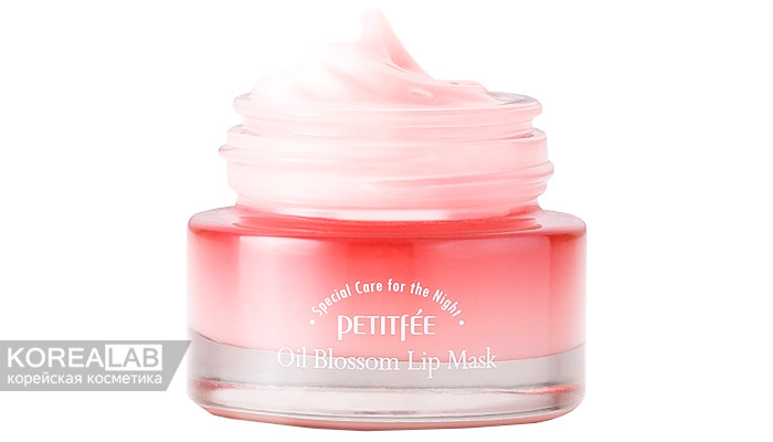 Маска для губ с маслом камелии PETITFEE Oil Blossom Lip mask Camelia
