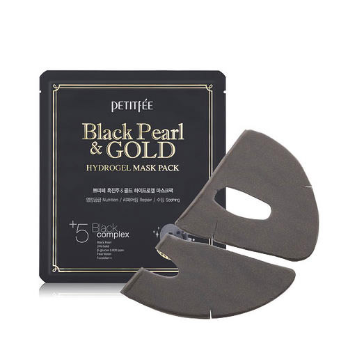 Гидрогелевая маска для лица Petitfee Black Pearl & Gold Hydrogel Mask Pack