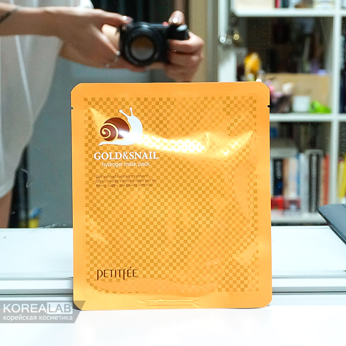 Гидрогелевая маска с золотом и улиточным муцином PETITFEE Gold and Snail Hydrogel Mask Pack